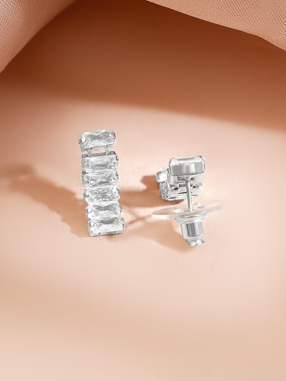 Rhodium Plated Amercan Diamon Zirconia Choker Set