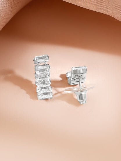 Rhodium Plated Amercan Diamon Zirconia Choker Set