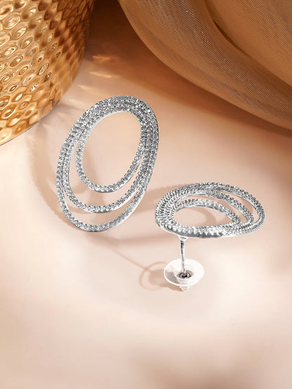 Midnight Spark Oval Statement Studs