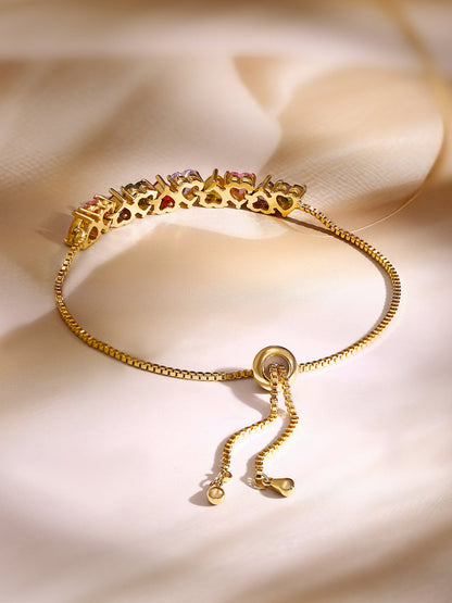 Heart Motif Multicolor Bracelet
