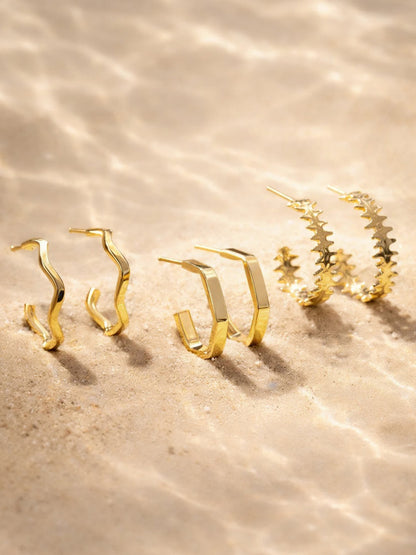 Sunbeam Twist Everyday Hoop Earrings