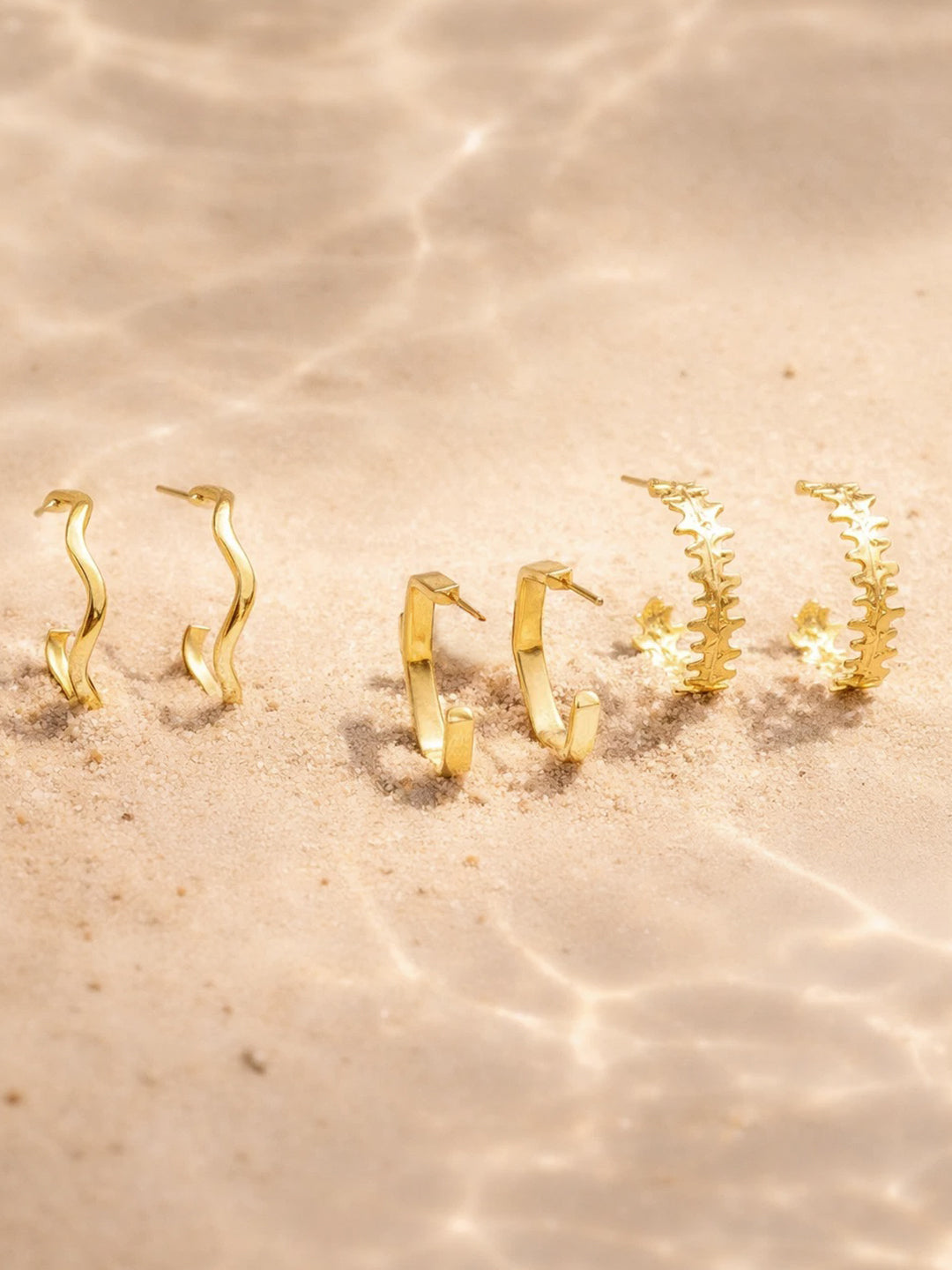 Sunbeam Twist Everyday Hoop Earrings