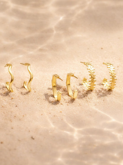 Sunbeam Twist Everyday Hoop Earrings