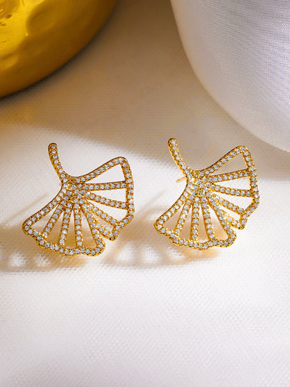 Golden Spark Drop Statement Earrings