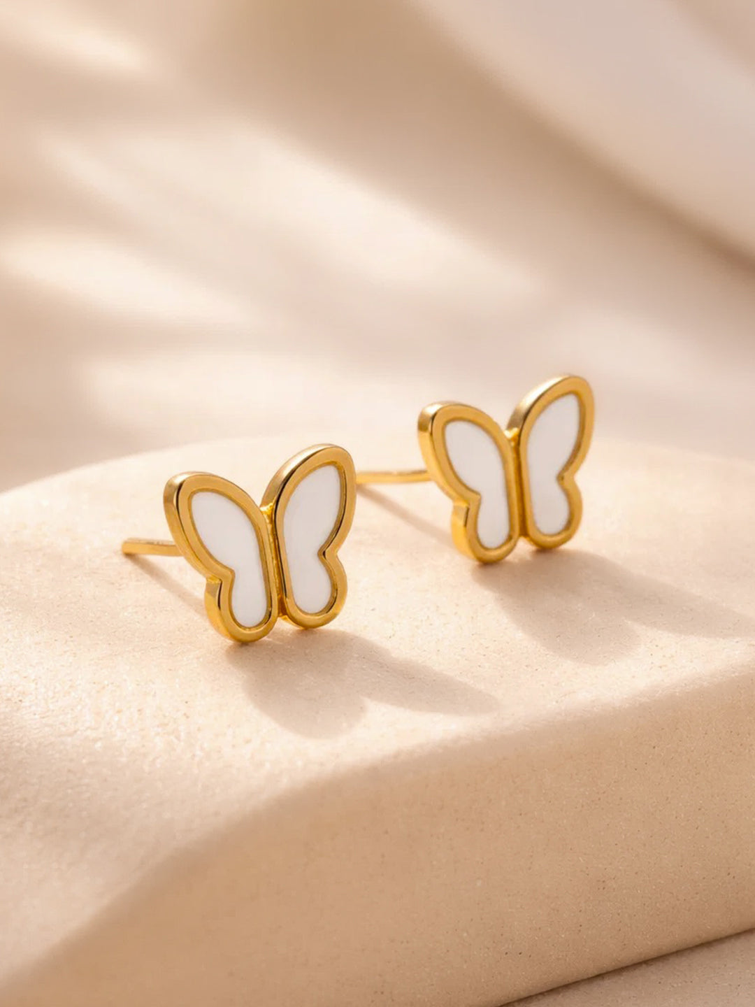 Demi Fine 18K Gold Plated Stainless steel Mini Butterfly Stud Earrings