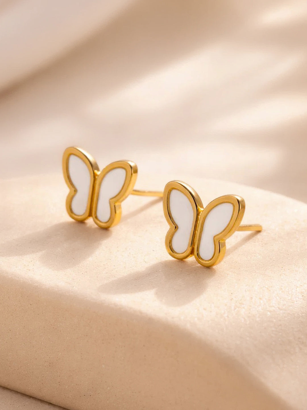 Demi Fine 18K Gold Plated Stainless steel Mini Butterfly Stud Earrings