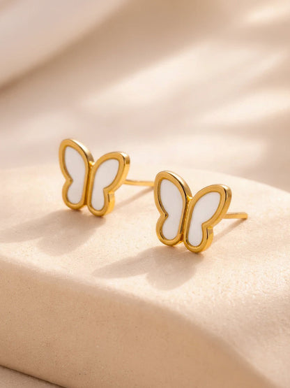 Demi Fine 18K Gold Plated Stainless steel Mini Butterfly Stud Earrings