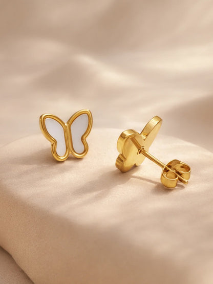 Demi Fine 18K Gold Plated Stainless steel Mini Butterfly Stud Earrings