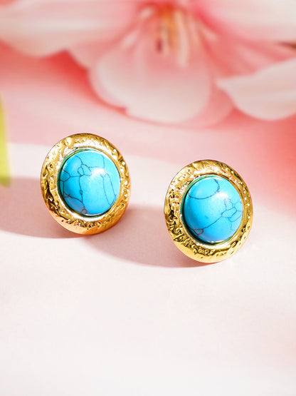 Demi Fine 18K Gold Plated Stainless steel Geometric Stud Earrings