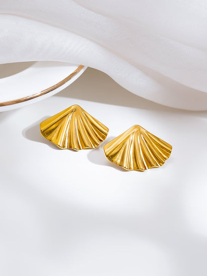 Demi Fine 18K Gold Plated Stainless steel Seaside Glow Statement Studs Earrings