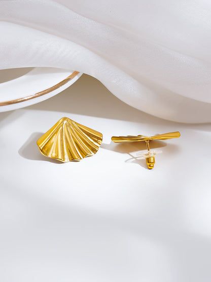 Demi Fine 18K Gold Plated Stainless steel Seaside Glow Statement Studs Earrings
