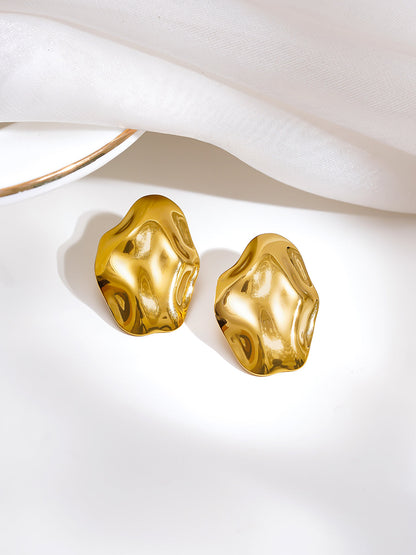 Demi Fine 18K Gold Plated Stainless steel Golden Mood Stud Earrings