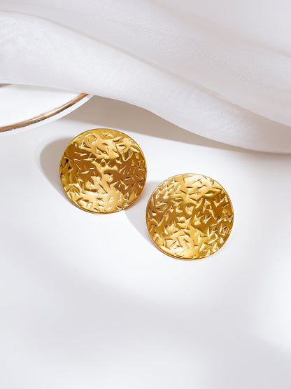 Demi Fine 18K Gold Plated Stainless steel Golden Spotlight Stud Earrings