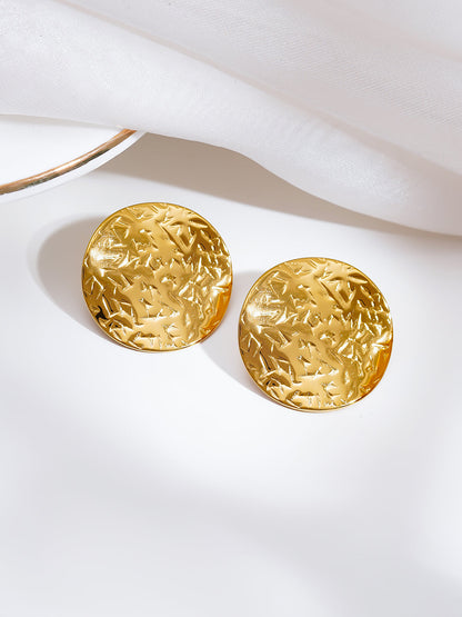 Demi Fine 18K Gold Plated Stainless steel Golden Spotlight Stud Earrings