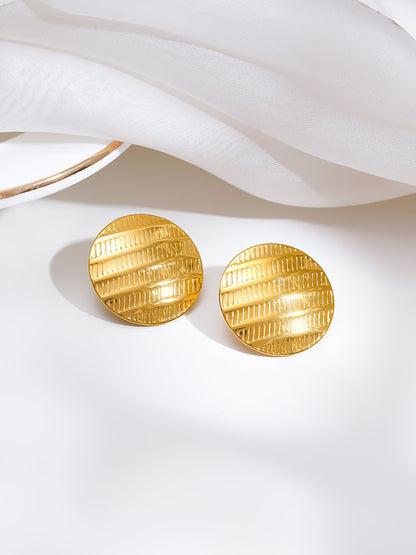 Demi Fine 18K Gold Plated Stainless steel Everyday Statement Studs Earrings