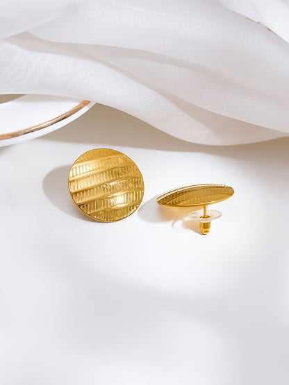 Demi Fine 18K Gold Plated Stainless steel Everyday Statement Studs Earrings