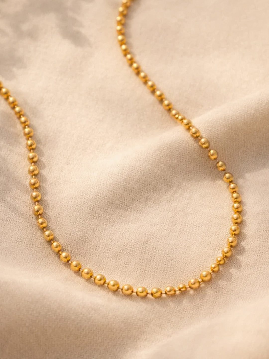 Demi Fine 18K Gold Plated Stainless steel Beaded Chain Necklace