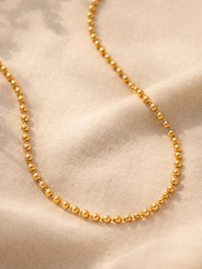 Demi Fine 18K Gold Plated Stainless steel Beaded Chain Necklace