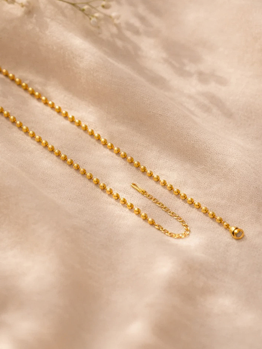 Demi Fine 18K Gold Plated Stainless steel Beaded Chain Necklace