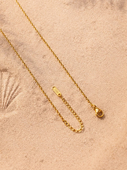 Demi Fine 18K Gold Plated Stainless steel Multi Charm Pendant Chain Necklace