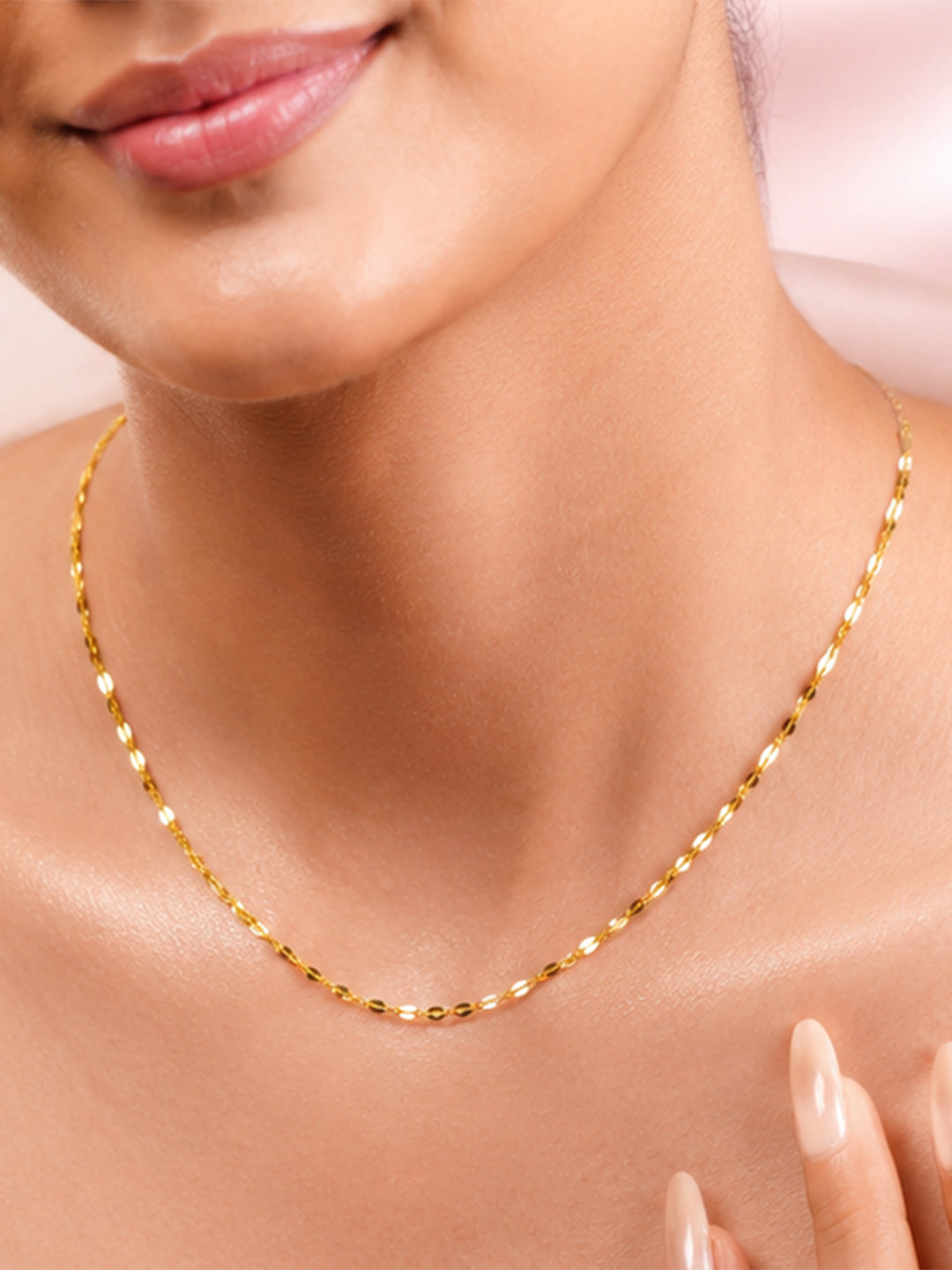 Demi Fine 18K Gold Plated Stainless steel Twisted Link Chain Necklace