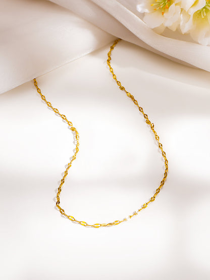 Demi Fine 18K Gold Plated Stainless steel Twisted Link Chain Necklace