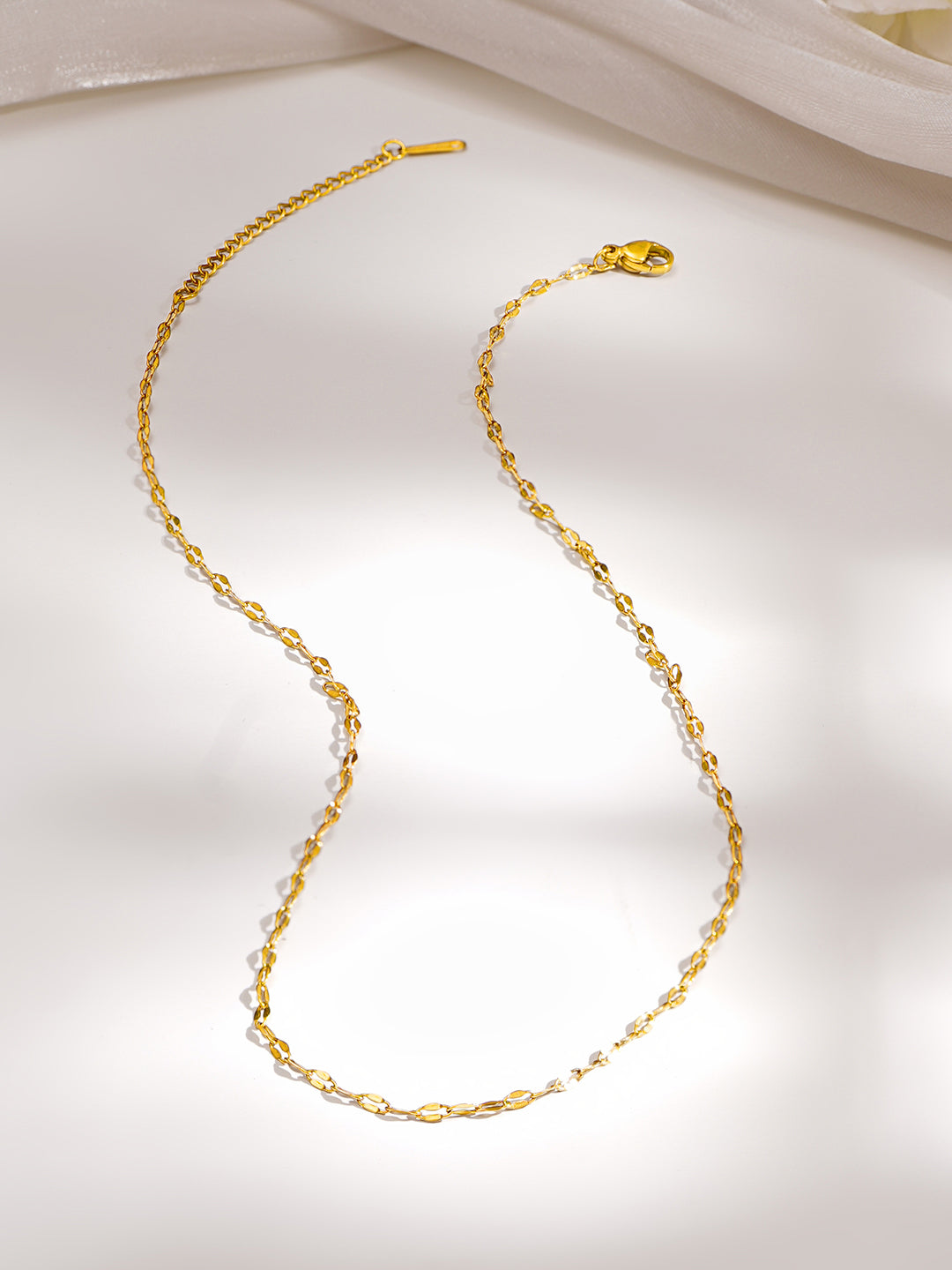 Demi Fine 18K Gold Plated Stainless steel Twisted Link Chain Necklace