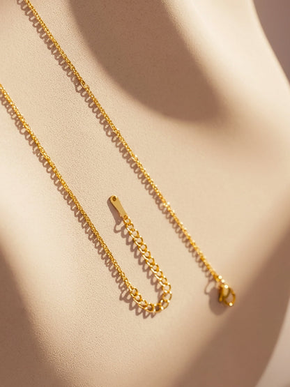 Demi Fine 18K Gold Plated Stainless steel Disc Charm Chain Necklace