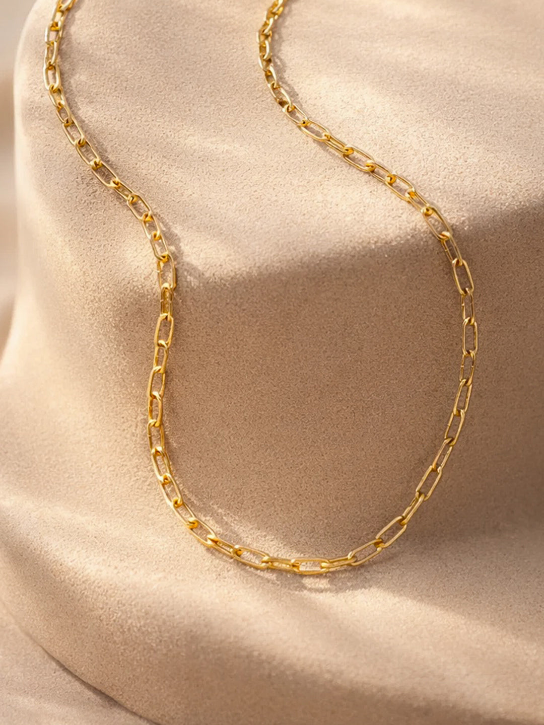 Demi Fine 18K Gold Plated Stainless steel Paperclip Chain Necklace