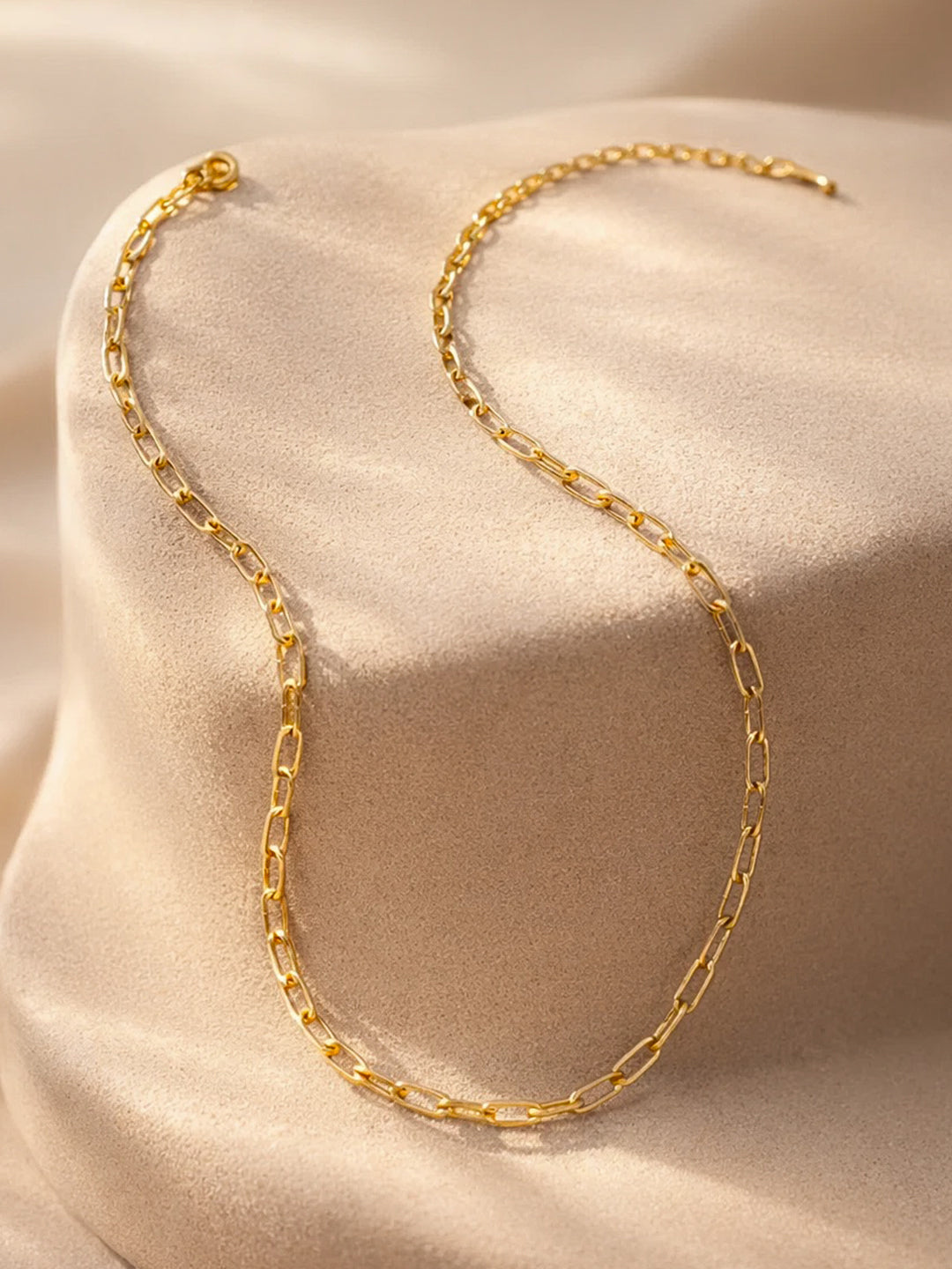 Demi Fine 18K Gold Plated Stainless steel Paperclip Chain Necklace