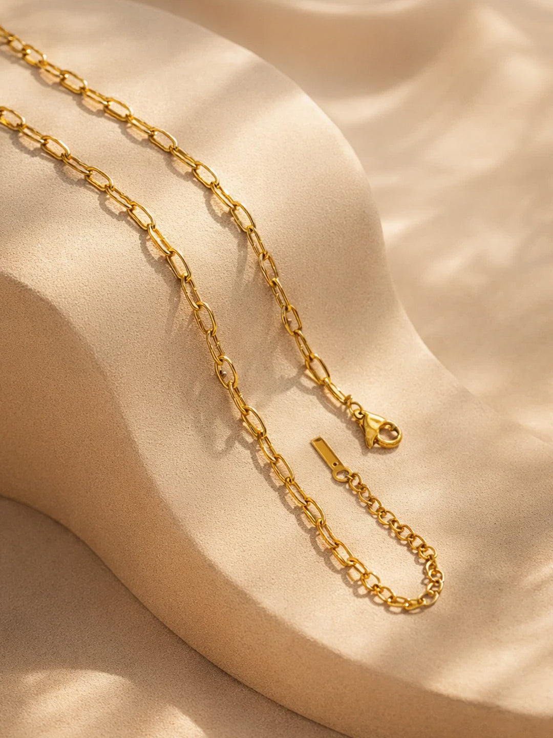 Demi Fine 18K Gold Plated Stainless steel Paperclip Chain Necklace