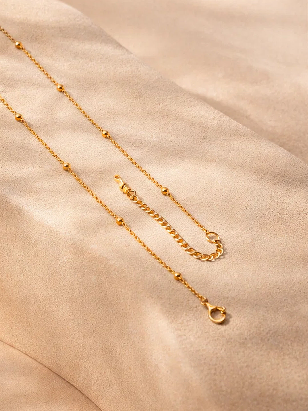 Demi Fine 18K Gold Plated Stainless steel Ball Beaded Chain Necklace