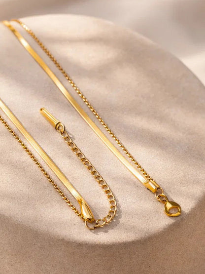 Demi Fine 18K Gold Plated Stainless steel Layered Chain Star Charm Necklace