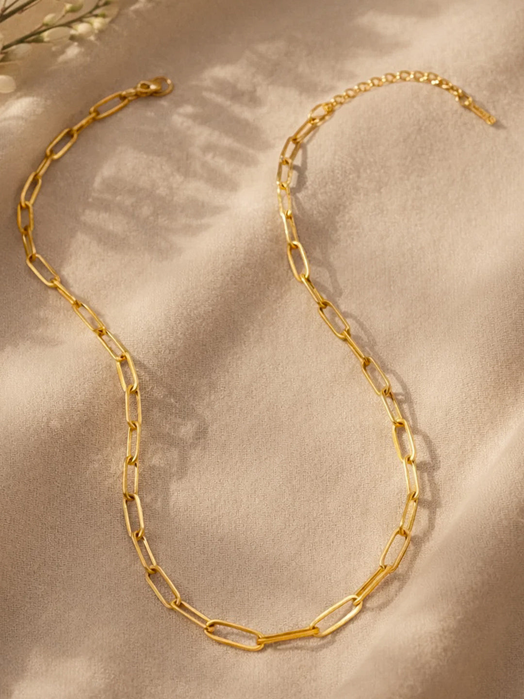 Demi Fine 18K Gold Plated Stainless steel Paperclip Chain Necklace