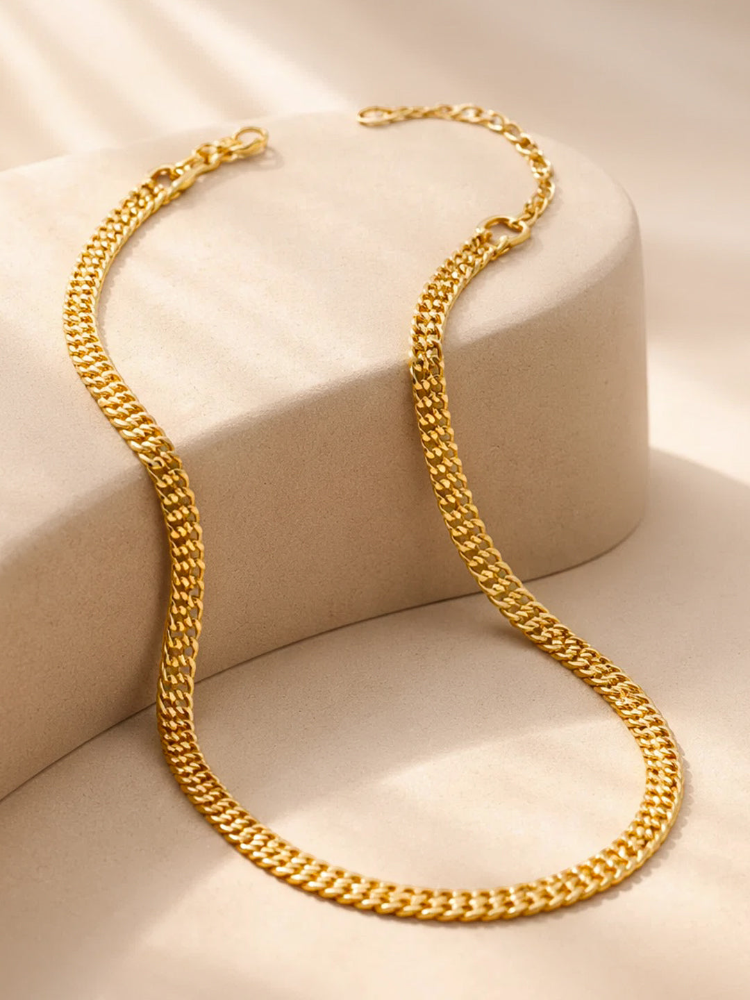 Demi Fine 18K Gold Plated Stainless steel Patterned Chain Necklace