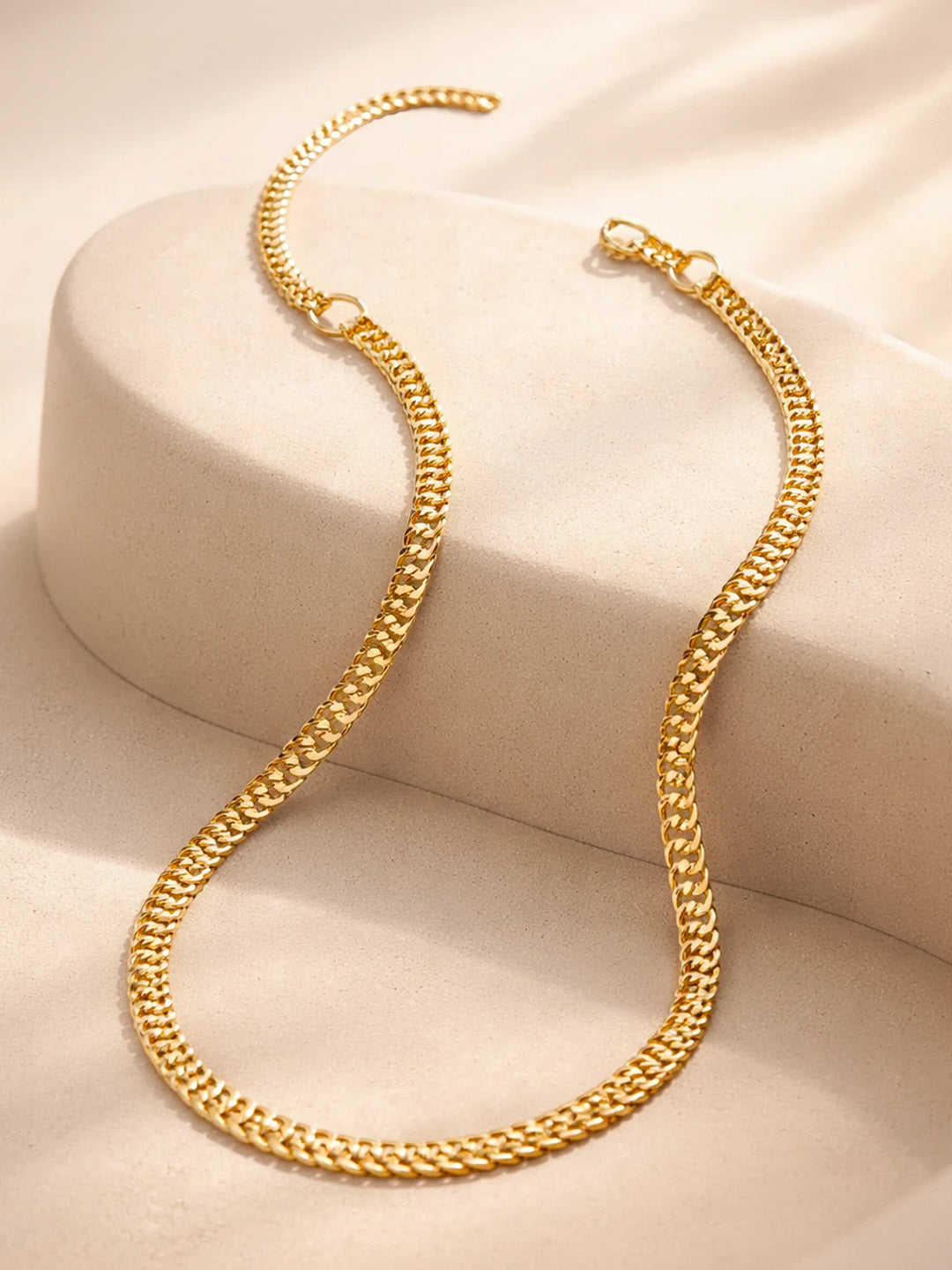 Demi Fine 18K Gold Plated Stainless steel Patterned Chain Necklace