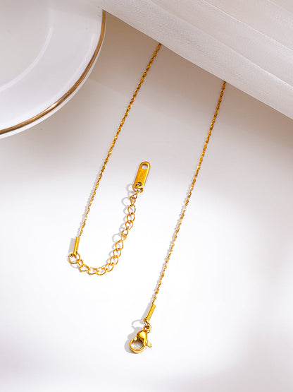 Demi Fine 18K Gold Plated Stainless Steel Heart Pearl Drop Necklace