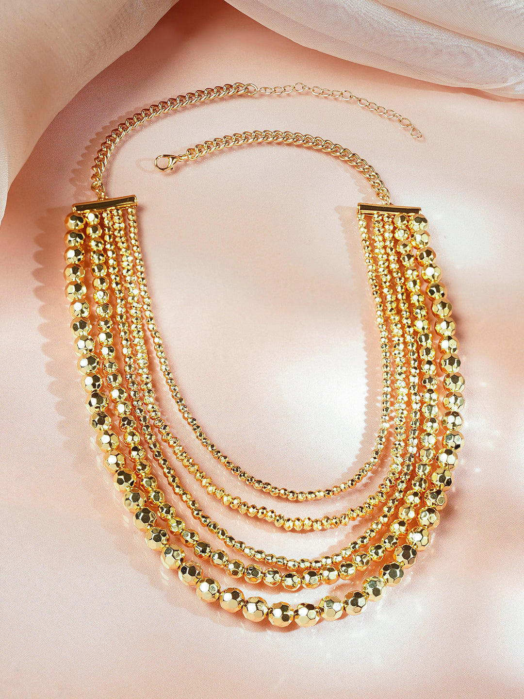 Gold Plated Multi Layered Necklace