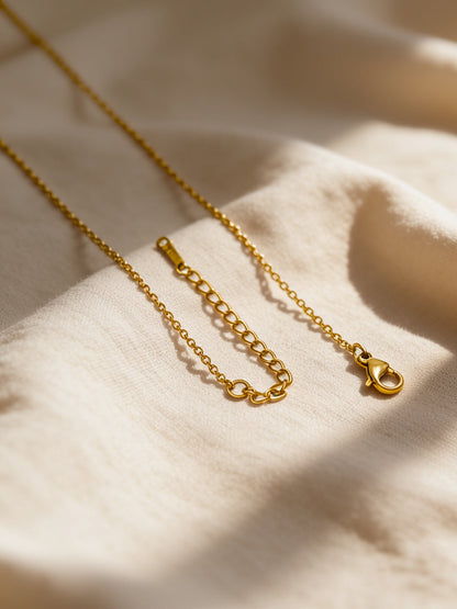 Demi Fine 18K Gold Plated Stainless steel Sun Charm Fine Pendant Chain Necklace