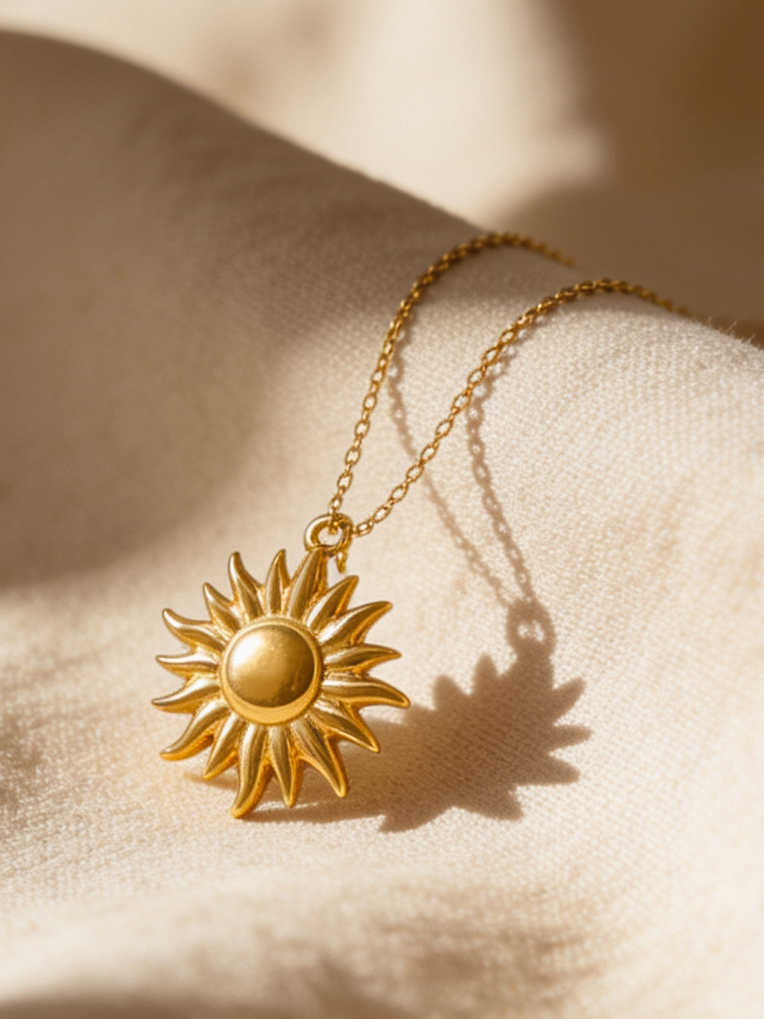 Demi Fine 18K Gold Plated Stainless steel Sunlit Charm Pendant Chain