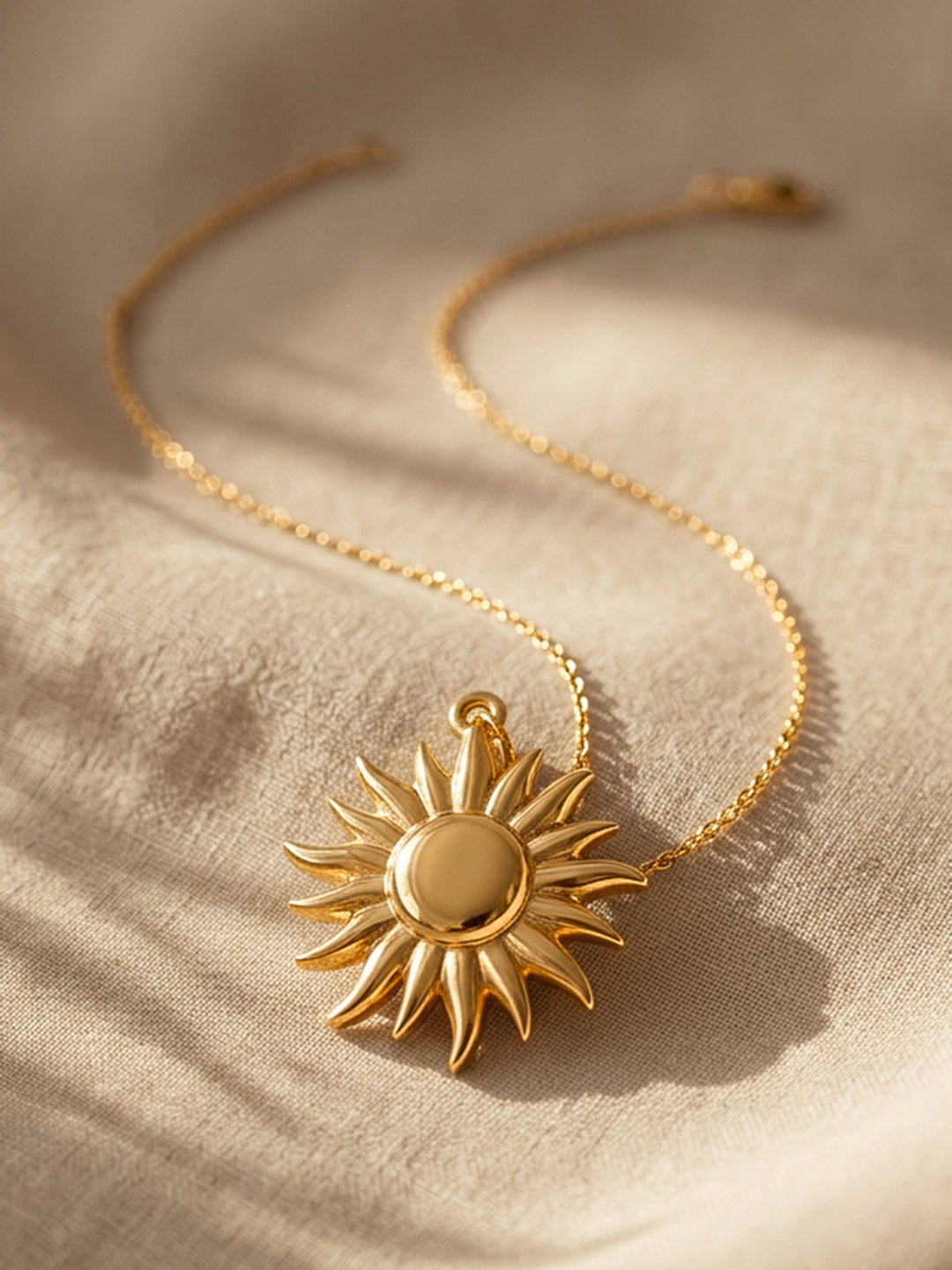 Demi Fine 18K Gold Plated Stainless steel Sunlit Charm Pendant Chain