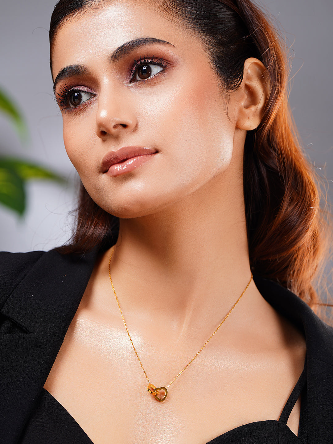 Demi Fine 18K Gold Plated Stainless steel Endless Love Pendant Chain
