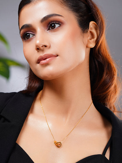 Demi Fine 18K Gold Plated Stainless steel Endless Love Pendant Chain