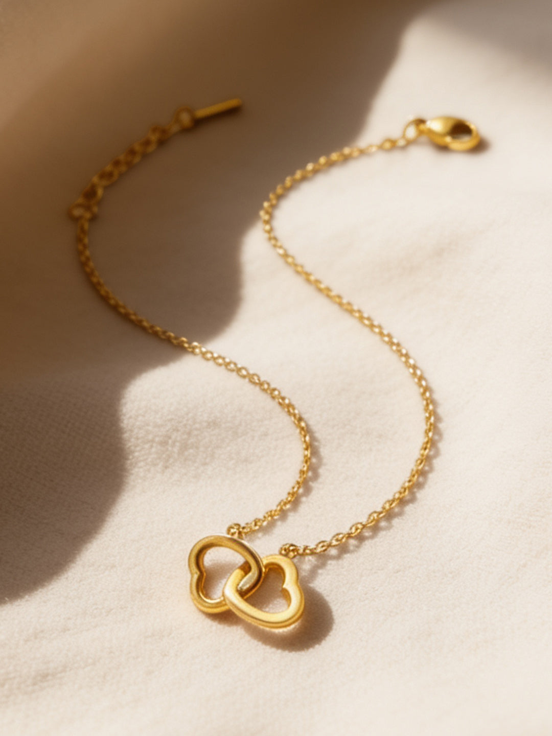 Demi Fine 18K Gold Plated Stainless steel Endless Love Pendant Chain