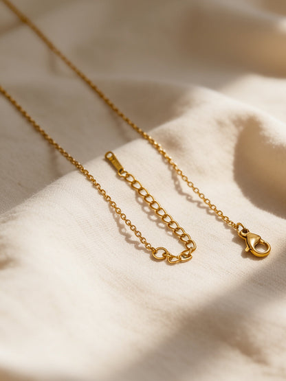 Demi Fine 18K Gold Plated Stainless steel Pearl Glow Pendant Chain