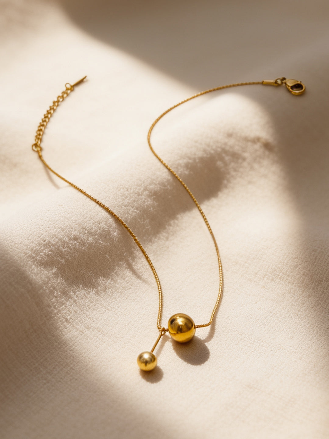 Demi Fine 18K Gold Plated Stainless steel Offbeat Charm Pendant Chain