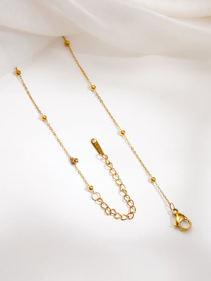 Demi Fine 18K Gold Plated Stainless steel Ruby Crush Pendant Chain