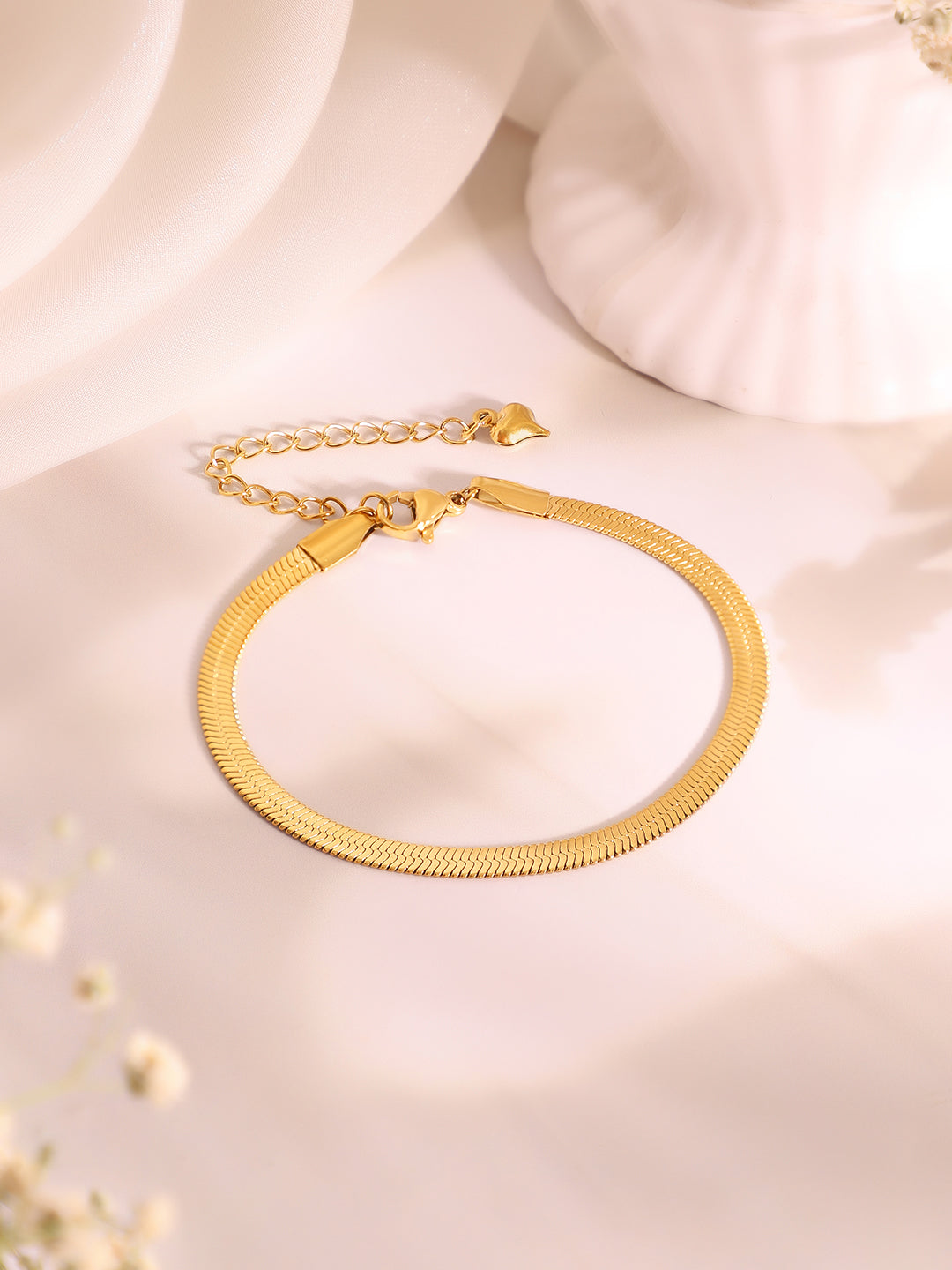Demi Fine 18k Gold Plated Stainless Steel Snake Design Necklace &amp; Bracelet  Set