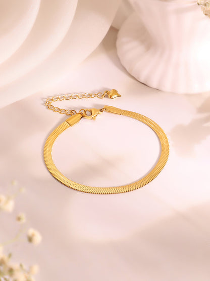 Demi Fine 18k Gold Plated Stainless Steel Snake Design Necklace &amp; Bracelet  Set