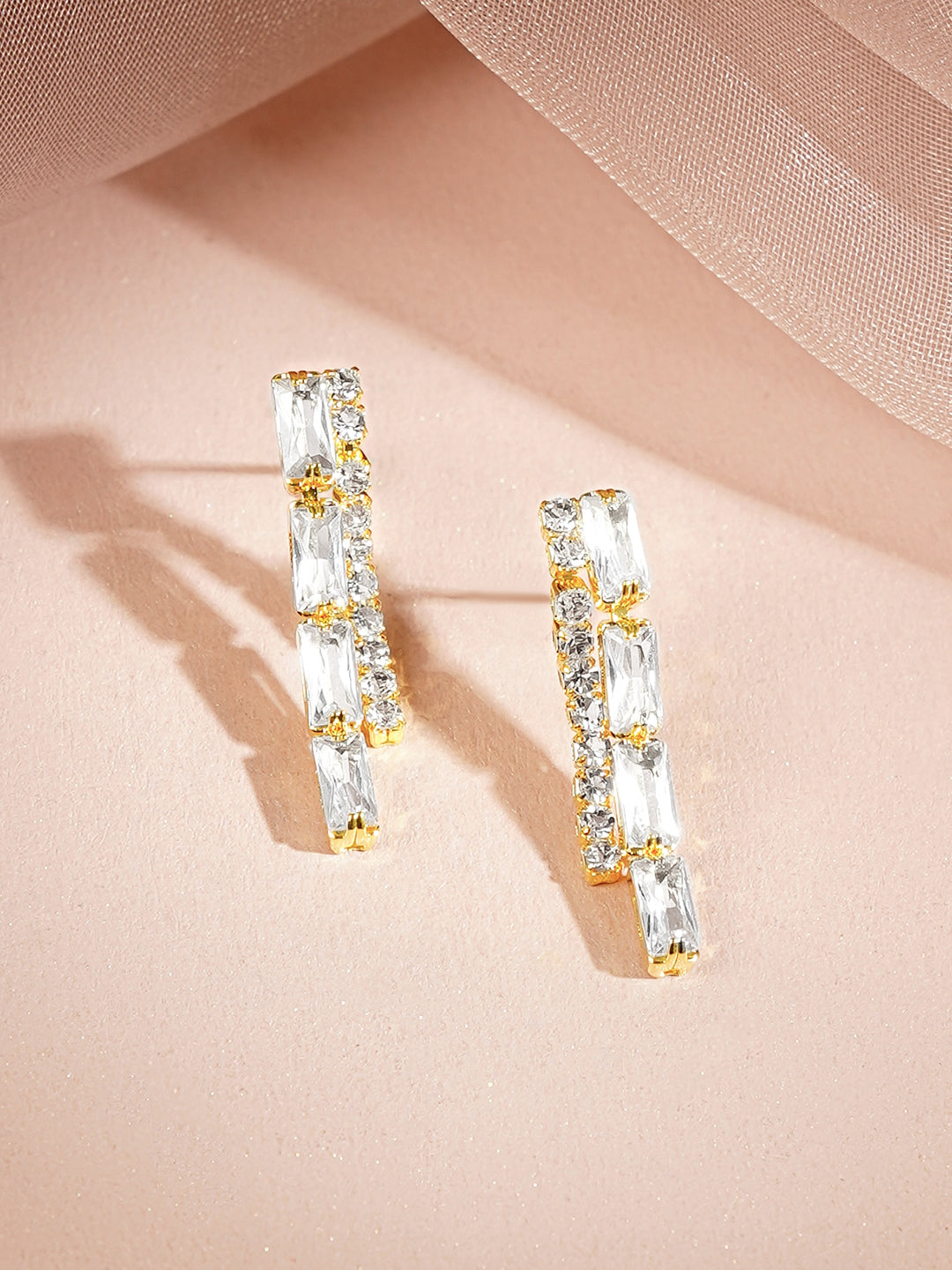 Gold-Plated Crystal Tennis Choker Necklace Set